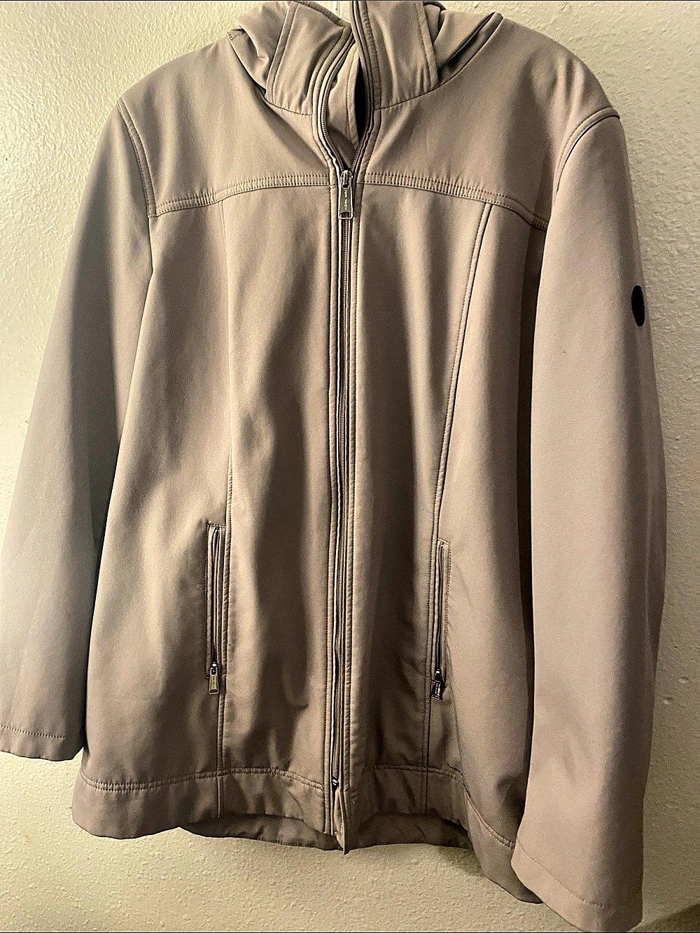 Andrew Marc Utility Jacket Beige Large Like New